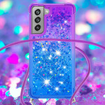 Coque Samsung Galaxy S21 FE Silicone Paillettes et Cordon