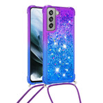 Coque Samsung Galaxy S21 FE Silicone Paillettes et Cordon