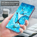 Housse Xiaomi Redmi 9T / Note 9 Papillons Bleus Volants Housse Xiaomi Redmi 9T / Note 9 Papillons Bleus Volants
