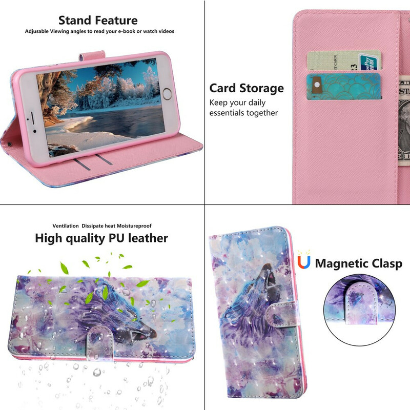 Housse Xiaomi Redmi 9T / Note 9 Loup Aquarelle Housse Xiaomi Redmi 9T / Note 9 Loup Aquarelle