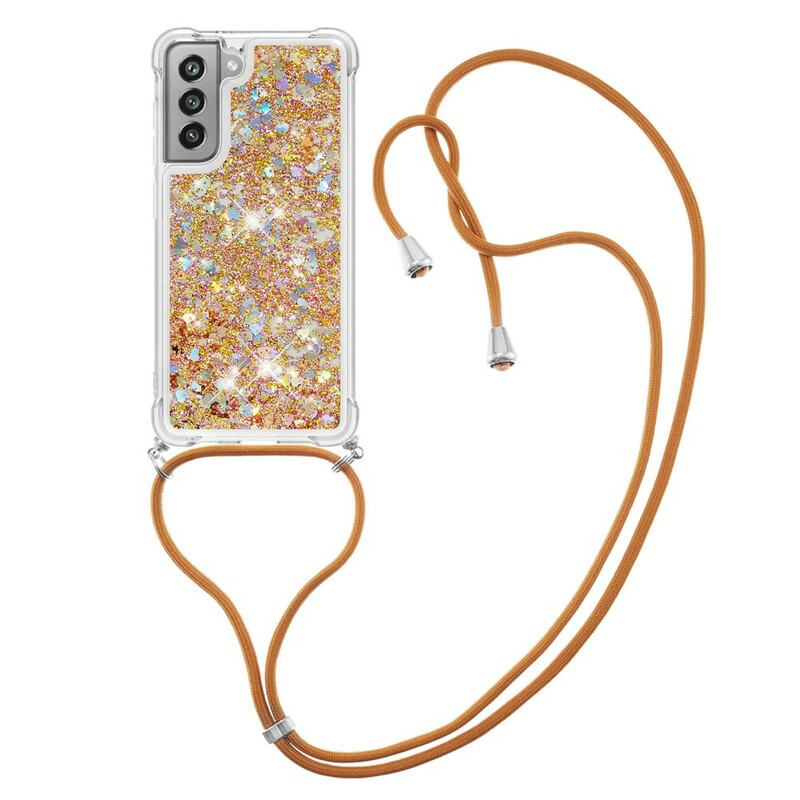 Coque Samsung Galaxy S21 FE Paillettes et Cordon Coque Samsung Galaxy S21 FE Paillettes et Cordon