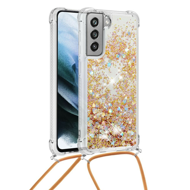 Coque Samsung Galaxy S21 FE Paillettes et Cordon Coque Samsung Galaxy S21 FE Paillettes et Cordon
