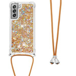 Coque Samsung Galaxy S21 FE Paillettes et Cordon Coque Samsung Galaxy S21 FE Paillettes et Cordon