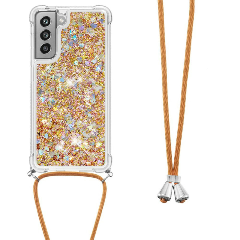 Coque Samsung Galaxy S21 FE Paillettes et Cordon Coque Samsung Galaxy S21 FE Paillettes et Cordon