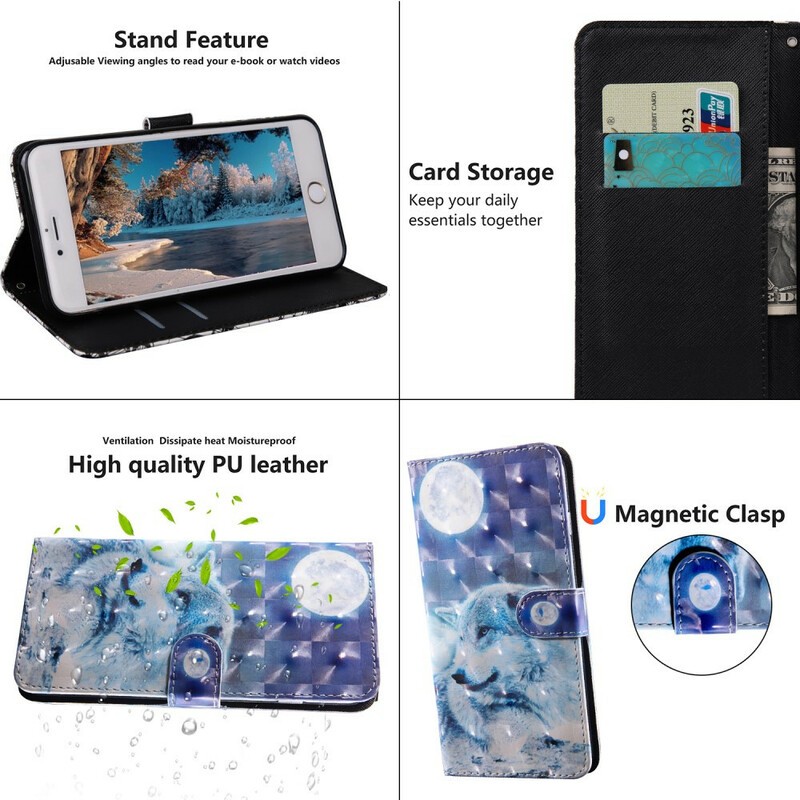 Housse Xiaomi Redmi 9T / Note 9 Loup au Claire de Lune Housse Xiaomi Redmi 9T / Note 9 Loup au Claire de Lune