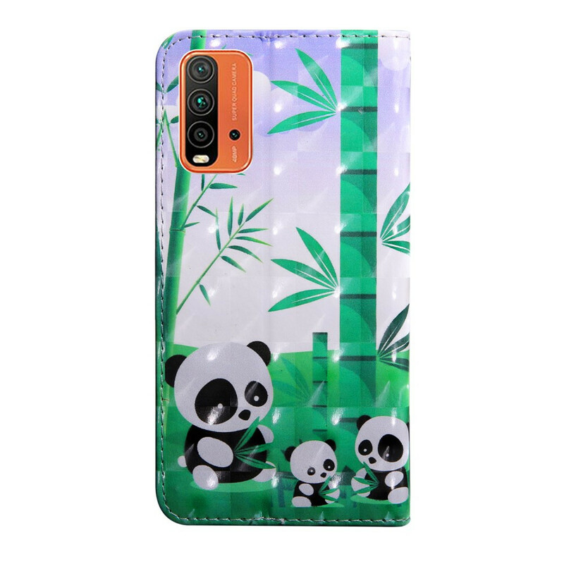 Housse Xiaomi Redmi 9T / Note 9 Light Spot Pandas Housse Xiaomi Redmi 9T / Note 9 Light Spot Pandas
