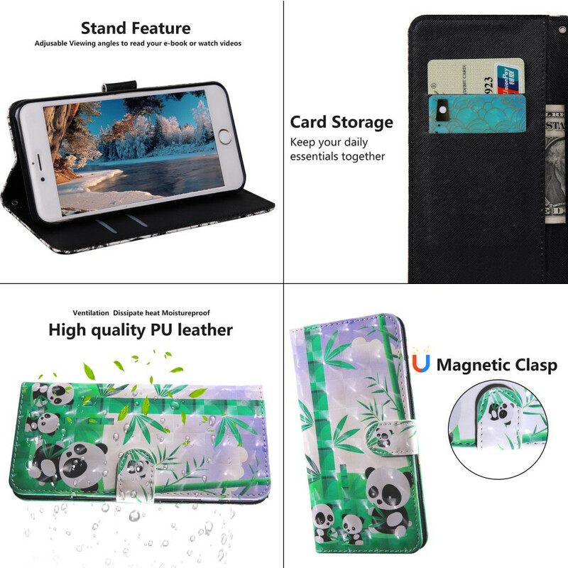 Housse Xiaomi Redmi 9T / Note 9 Light Spot Pandas Housse Xiaomi Redmi 9T / Note 9 Light Spot Pandas
