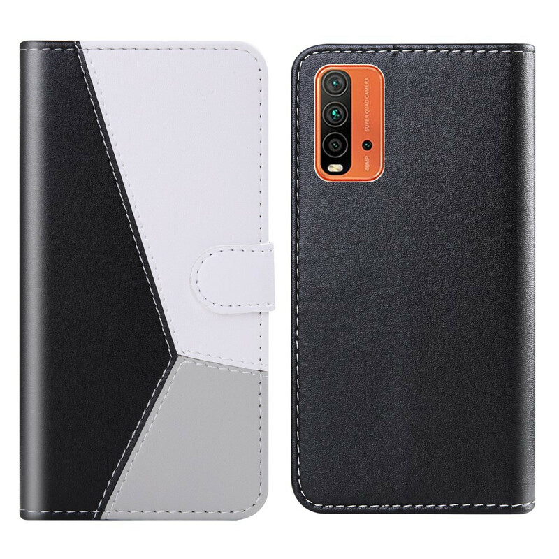 Housse Xiaomi Redmi 9T / Note 9 Effet Cuir Tricolore Housse Xiaomi Redmi 9T / Note 9 Effet Cuir Tricolore