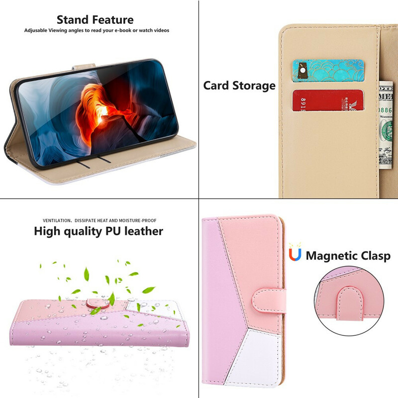 Housse Xiaomi Redmi 9T / Note 9 Effet Cuir Tricolore Housse Xiaomi Redmi 9T / Note 9 Effet Cuir Tricolore