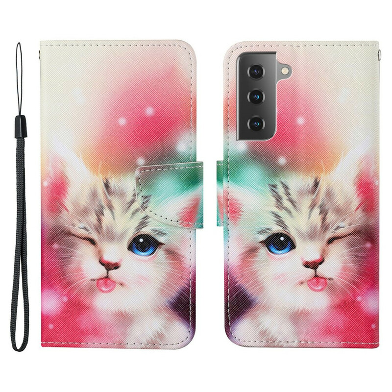 Housse Samsung Galaxy S21 FE Histoires de Chat avec Lanière Housse Samsung Galaxy S21 FE Histoires de Chat avec Lanière
