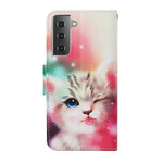 Housse Samsung Galaxy S21 FE Histoires de Chat avec Lanière Housse Samsung Galaxy S21 FE Histoires de Chat avec Lanière