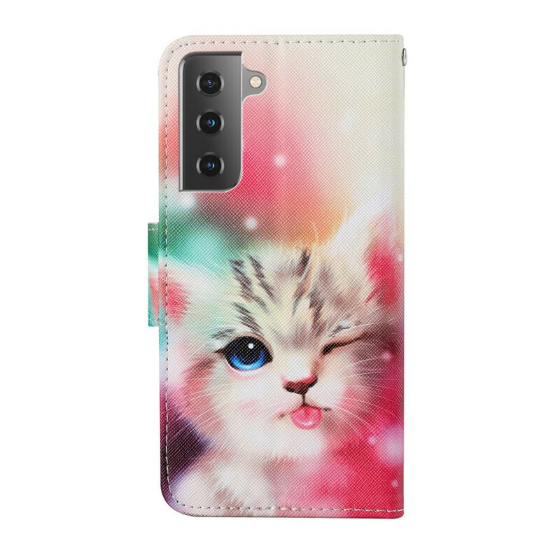 Housse Samsung Galaxy S21 FE Histoires de Chat avec Lanière Housse Samsung Galaxy S21 FE Histoires de Chat avec Lanière