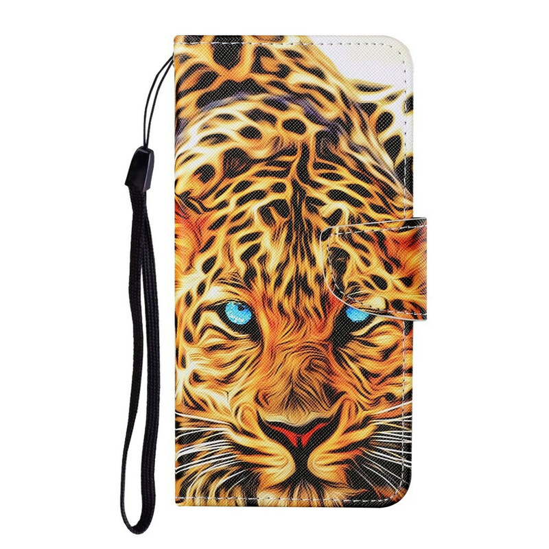 Housse Samsung Galaxy S21 FE Tigre avec Lanière Housse Samsung Galaxy S21 FE Tigre avec Lanière