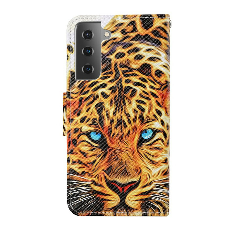 Housse Samsung Galaxy S21 FE Tigre avec Lanière Housse Samsung Galaxy S21 FE Tigre avec Lanière