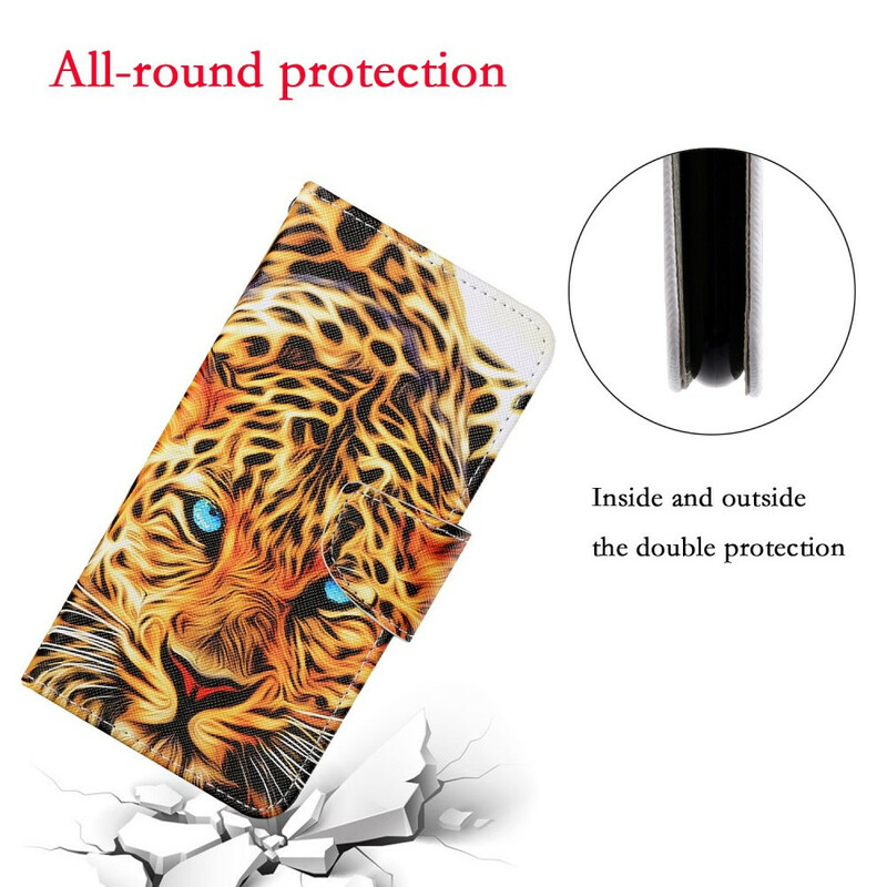 Housse Samsung Galaxy S21 FE Tigre avec Lanière Housse Samsung Galaxy S21 FE Tigre avec Lanière
