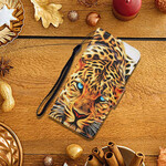 Housse Samsung Galaxy S21 FE Tigre avec Lanière