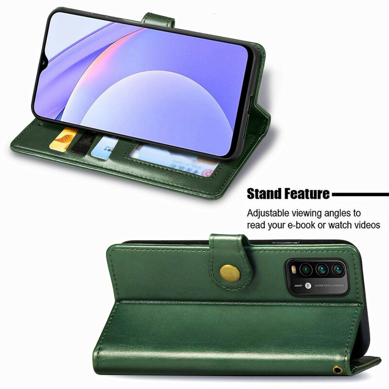 Housse Xiaomi Redmi 9T / Note 9 Simili Cuir et Fermoir Vintage Housse Xiaomi Redmi 9T / Note 9 Simili Cuir et Fermoir Vintage