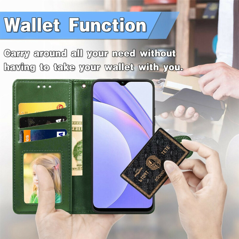 Housse Xiaomi Redmi 9T / Note 9 Simili Cuir et Fermoir Vintage Housse Xiaomi Redmi 9T / Note 9 Simili Cuir et Fermoir Vintage