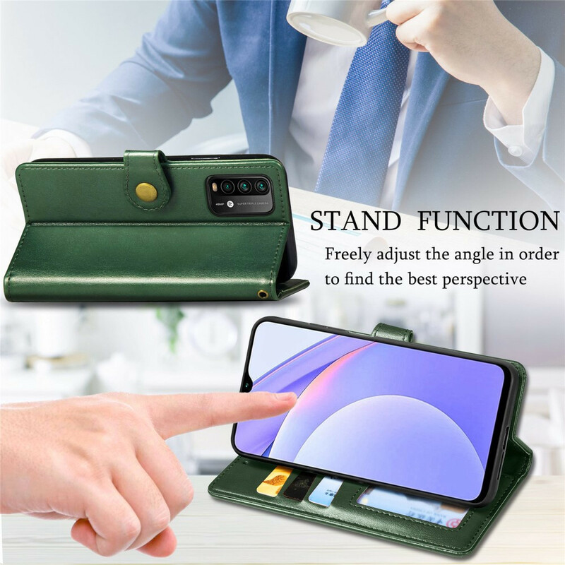 Housse Xiaomi Redmi 9T / Note 9 Simili Cuir et Fermoir Vintage Housse Xiaomi Redmi 9T / Note 9 Simili Cuir et Fermoir Vintage