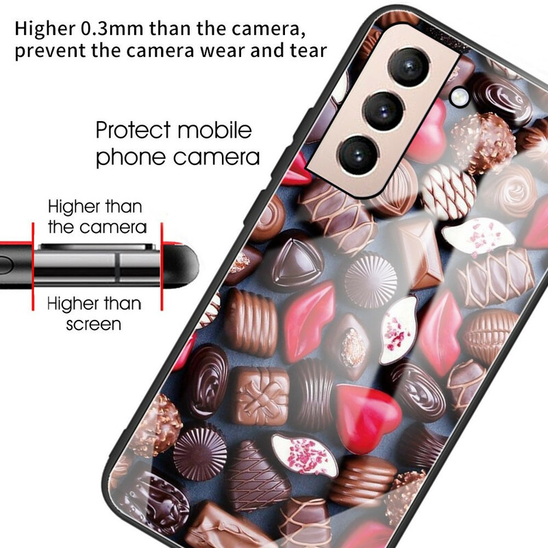 Coque Samsung Galaxy S21 FE Verre Trempé Chocolat