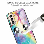 Coque Samsung Galaxy S21 FE Verre Trempé Chat Coque Samsung Galaxy S21 FE Verre Trempé Chat
