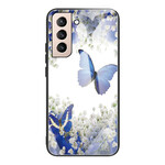 Coque Samsung Galaxy S21 FE Verre Trempé Papillons Design