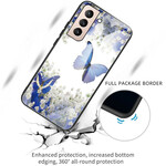 Coque Samsung Galaxy S21 FE Verre Trempé Papillons Design Coque Samsung Galaxy S21 FE Verre Trempé Papillons Design