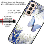 Coque Samsung Galaxy S21 FE Verre Trempé Papillons Design Coque Samsung Galaxy S21 FE Verre Trempé Papillons Design