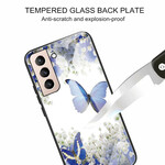 Coque Samsung Galaxy S21 FE Verre Trempé Papillons Design Coque Samsung Galaxy S21 FE Verre Trempé Papillons Design