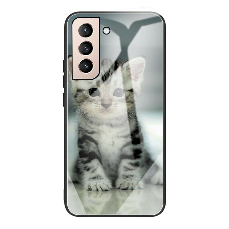 Coque Samsung Galaxy S21 FE Verre Trempé Chaton - Ma Coque