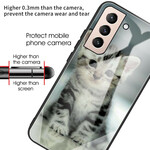 Coque Samsung Galaxy S21 FE Verre Trempé Chaton