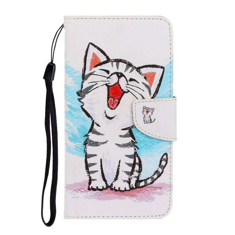 Housse Samsung Galaxy S21 FE Chaton Couleur à Lanière Housse Samsung Galaxy S21 FE Chaton Couleur à Lanière