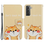 Housse Samsung Galaxy S21 FE Chat Don't Touch Me à Lanière Housse Samsung Galaxy S21 FE Chat Don't Touch Me à Lanière