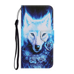 Housse Samsung Galaxy S21 FE Loup Blanc