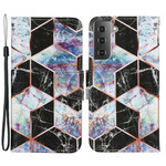 Housse Samsung Galaxy S21 FE Style Marbre Géométrique Housse Samsung Galaxy S21 FE Style Marbre Géométrique