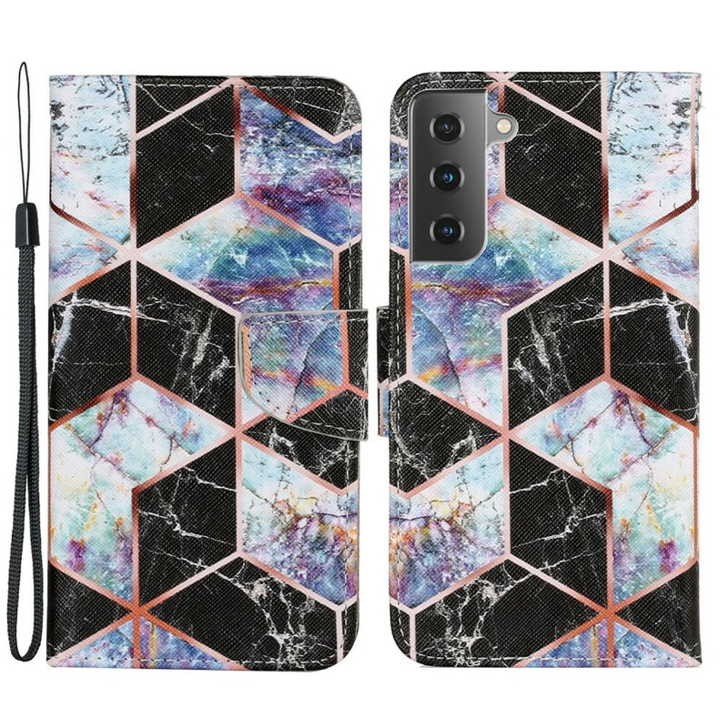Housse Samsung Galaxy S21 FE Style Marbre Géométrique Housse Samsung Galaxy S21 FE Style Marbre Géométrique