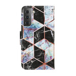 Housse Samsung Galaxy S21 FE Style Marbre Géométrique Housse Samsung Galaxy S21 FE Style Marbre Géométrique