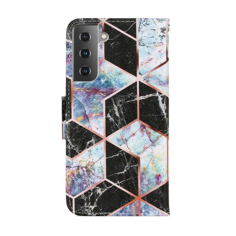 Housse Samsung Galaxy S21 FE Style Marbre Géométrique Housse Samsung Galaxy S21 FE Style Marbre Géométrique