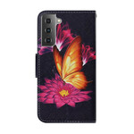 Housse Samsung Galaxy S21 FE Papillon et Lotus Housse Samsung Galaxy S21 FE Papillon et Lotus