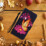 Housse Samsung Galaxy S21 FE Papillon et Lotus Housse Samsung Galaxy S21 FE Papillon et Lotus