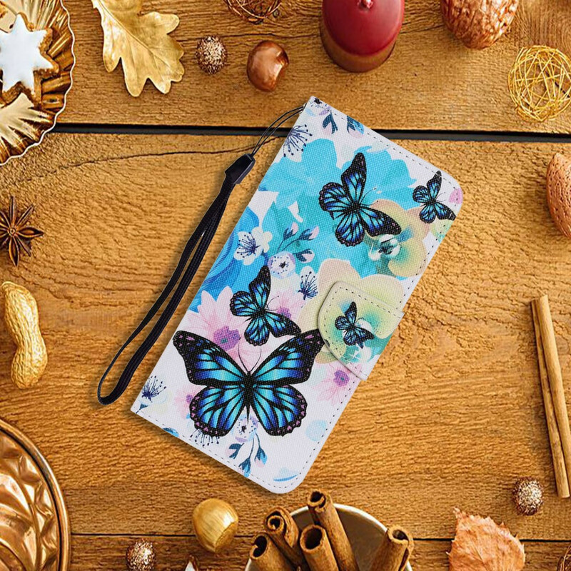 Housse Samsung Galaxy S21 FE Papillons et Fleurs d'Été Housse Samsung Galaxy S21 FE Papillons et Fleurs d'Été