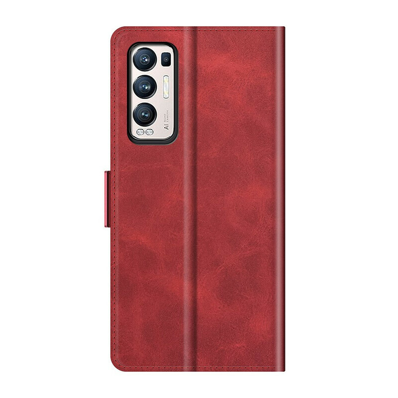 Housse Oppo Find X3 Neo Rabat Double Classique Housse Oppo Find X3 Neo Rabat Double Classique