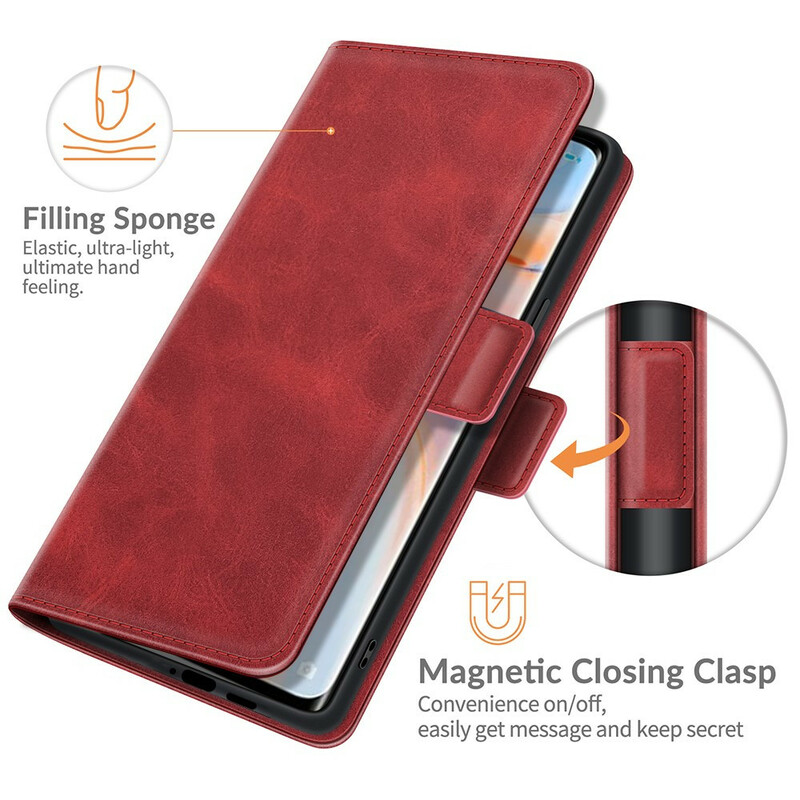 Housse Oppo Find X3 Neo Rabat Double Classique Housse Oppo Find X3 Neo Rabat Double Classique