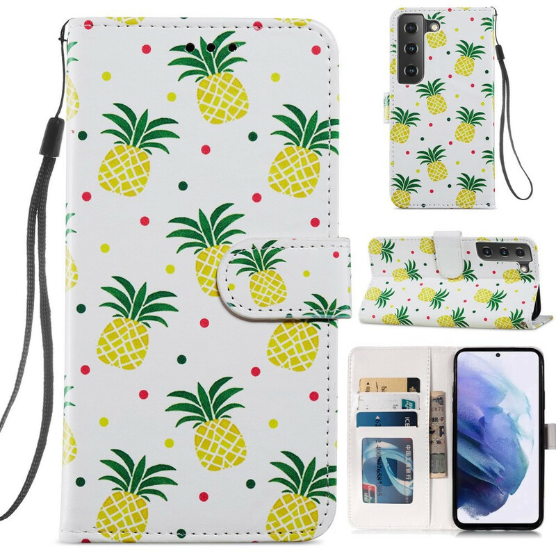 Housse Samsung Galaxy S21 FE Multiples Ananas Housse Samsung Galaxy S21 FE Multiples Ananas
