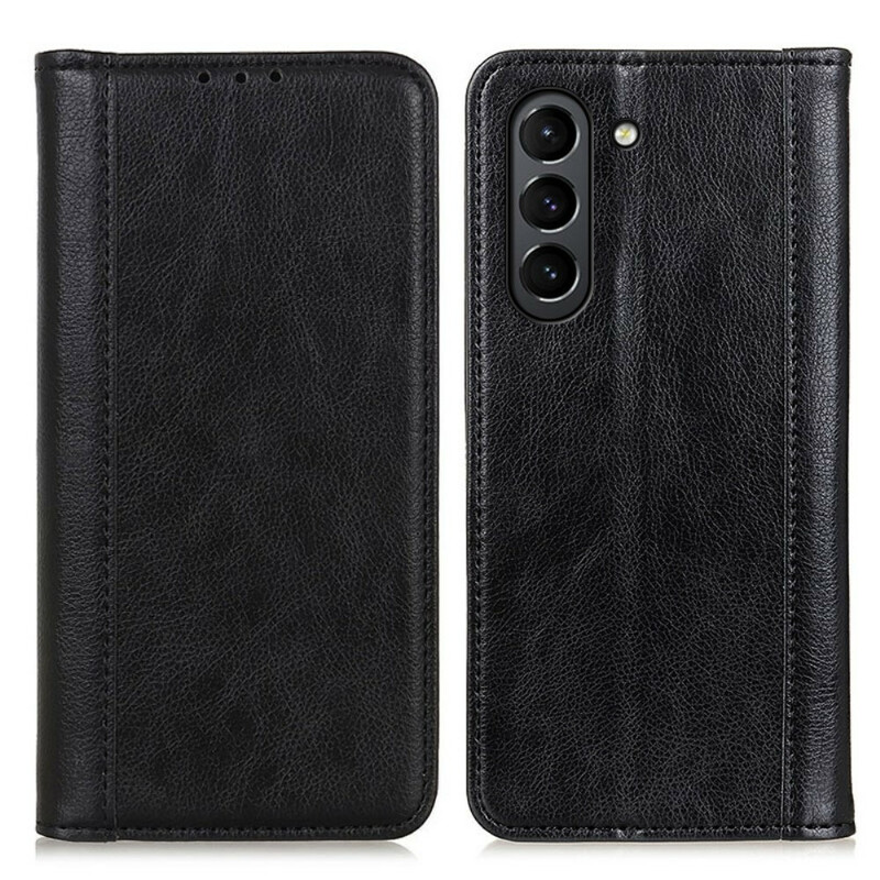 Flip Cover Samsung Galaxy S21 FE Cuir Litchi Fendu Élégance Flip Cover Samsung Galaxy S21 FE Cuir Litchi Fendu Élégance