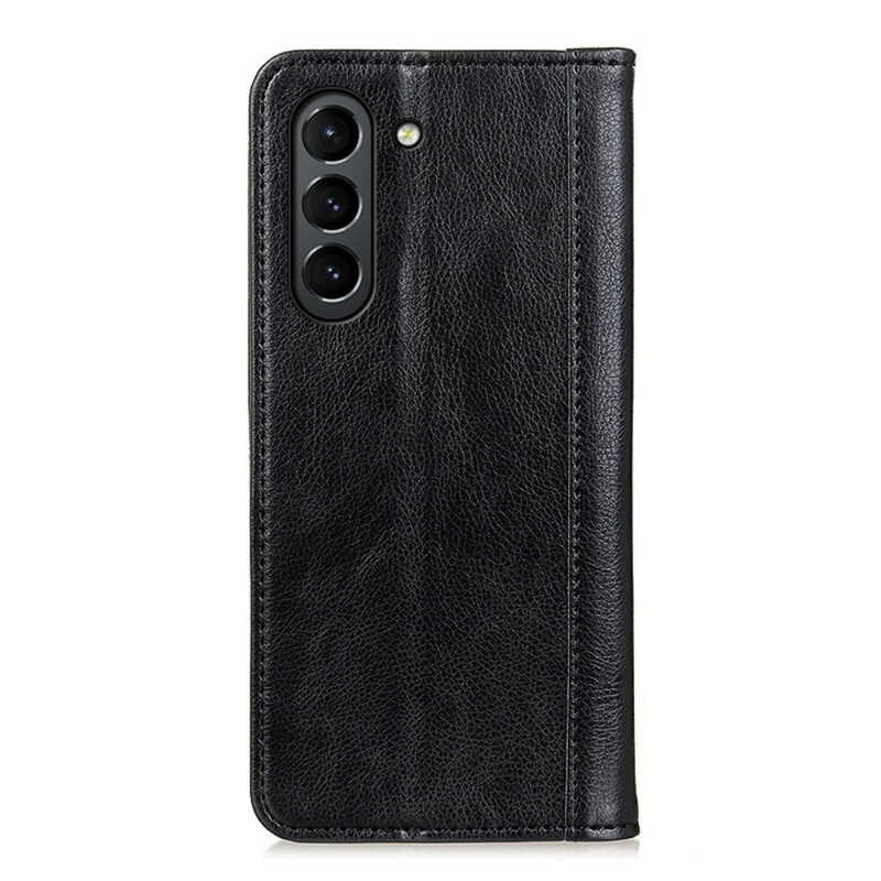 Flip Cover Samsung Galaxy S21 FE Cuir Litchi Fendu Élégance Flip Cover Samsung Galaxy S21 FE Cuir Litchi Fendu Élégance
