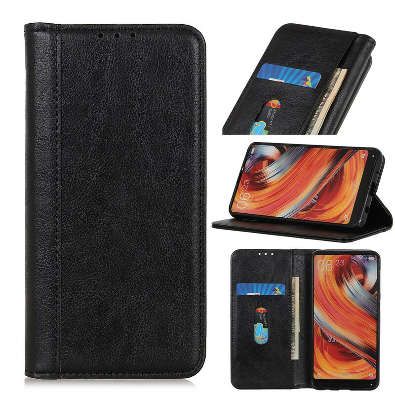 Flip Cover Samsung Galaxy S21 FE Cuir Litchi Fendu Élégance Flip Cover Samsung Galaxy S21 FE Cuir Litchi Fendu Élégance