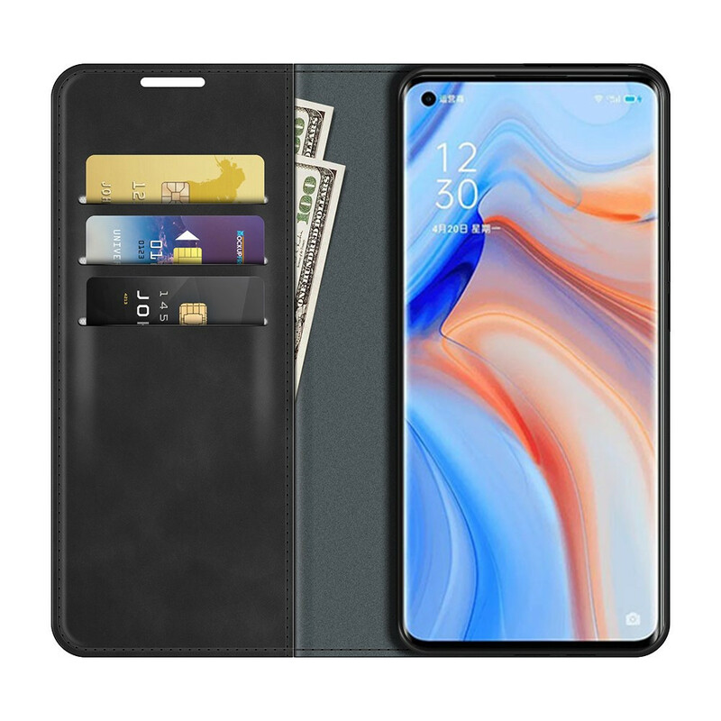 Flip Cover Oppo Find X3 Neo Effet Cuir Silky Touch Flip Cover Oppo Find X3 Neo Effet Cuir Silky Touch