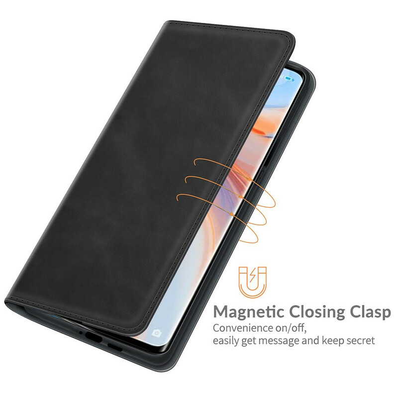 Flip Cover Oppo Find X3 Neo Effet Cuir Silky Touch Flip Cover Oppo Find X3 Neo Effet Cuir Silky Touch