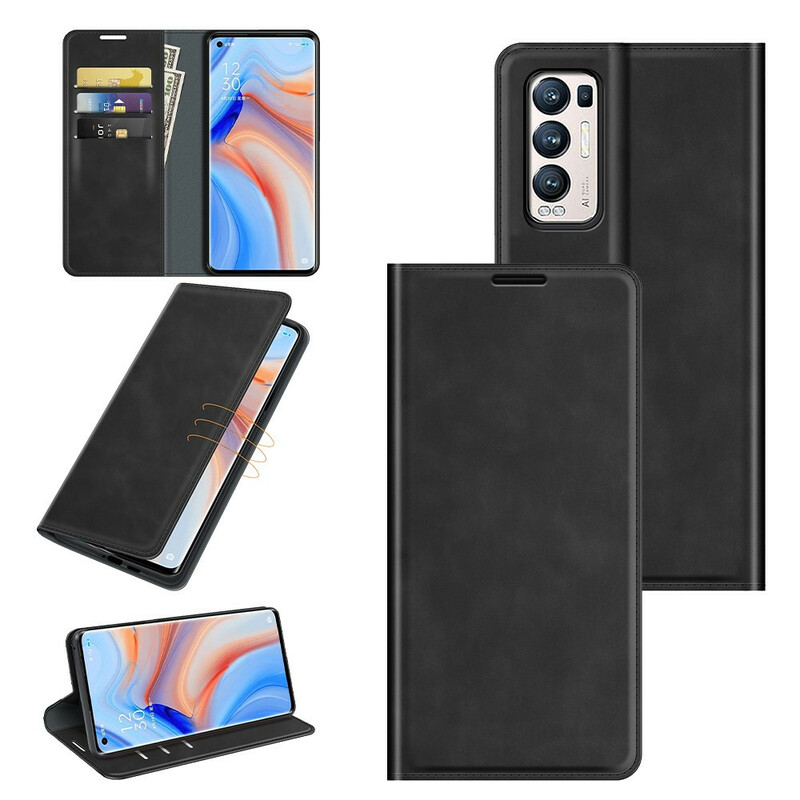 Flip Cover Oppo Find X3 Neo Effet Cuir Silky Touch Flip Cover Oppo Find X3 Neo Effet Cuir Silky Touch